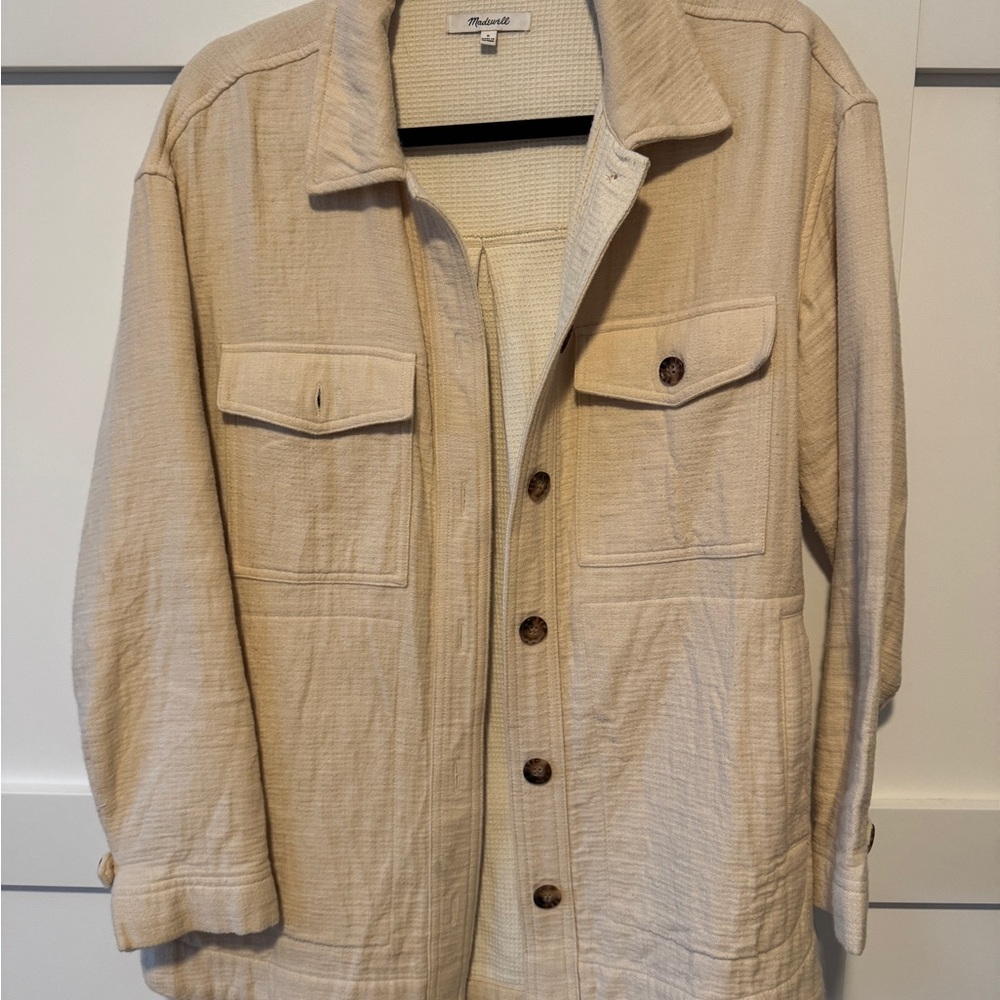 Madewell Women's Cream Shirt Jacket